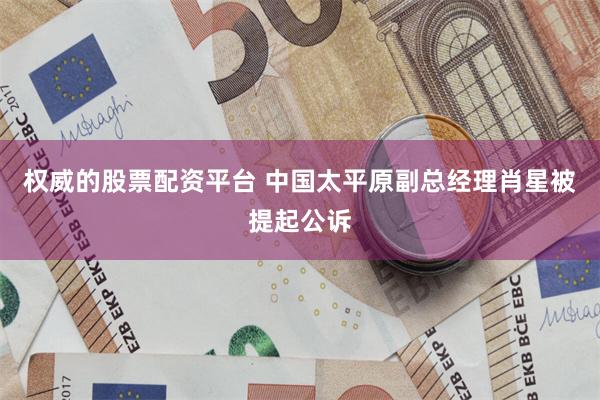 权威的股票配资平台 中国太平原副总经理肖星被提起公诉