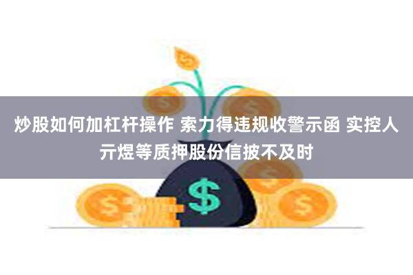炒股如何加杠杆操作 索力得违规收警示函 实控人亓煜等质押股份信披不及时