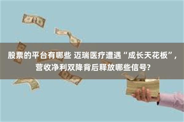 股票的平台有哪些 迈瑞医疗遭遇“成长天花板”, 营收净利双降背后释放哪些信号?
